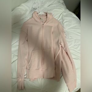 Hanes light pink zip up